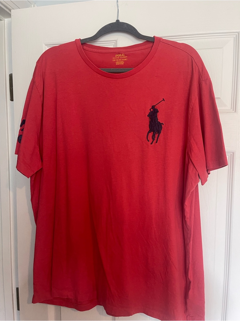 Polo by Ralph Lauren Red Short-Sleeve Tee with Navy Polo Player